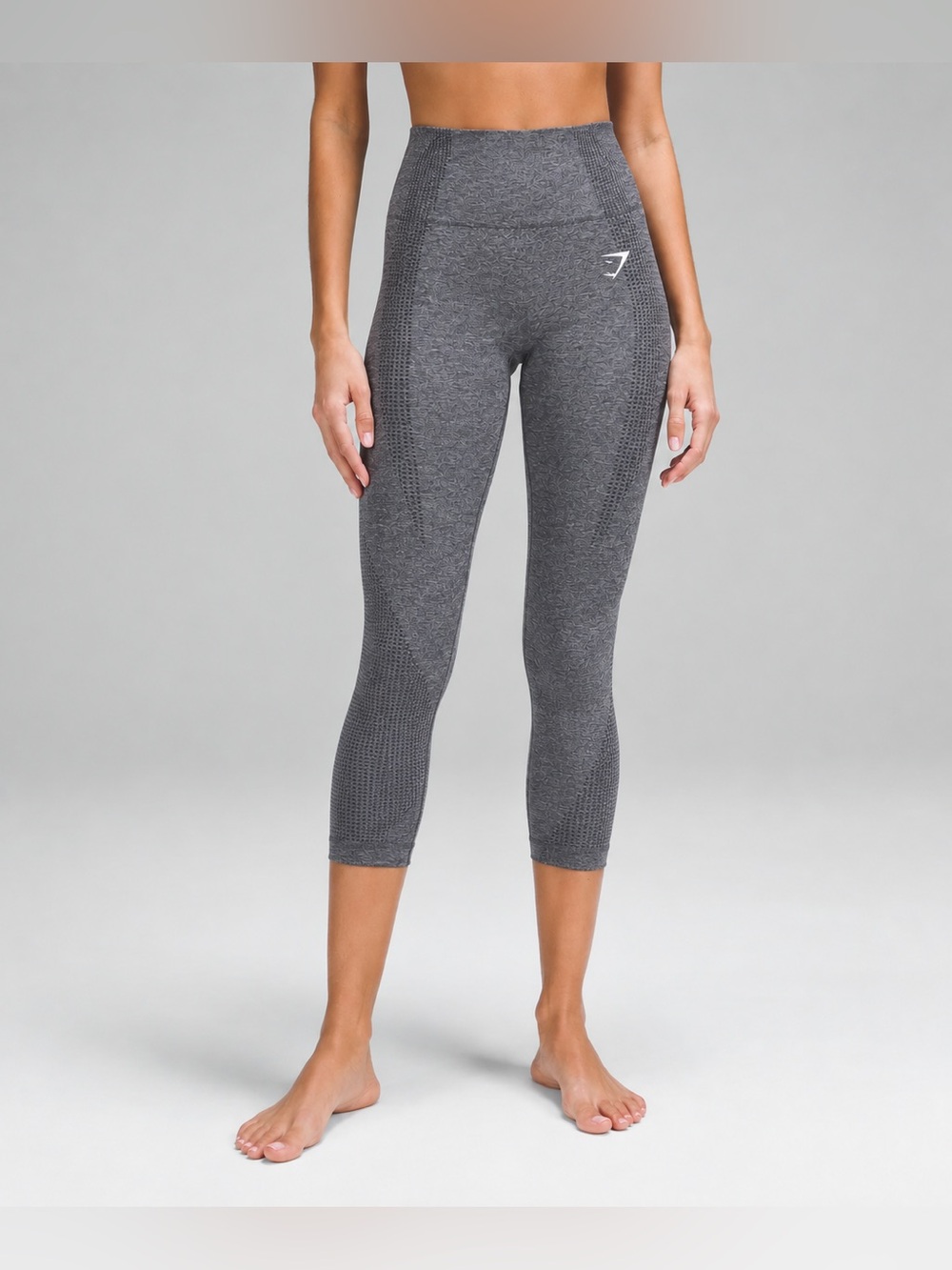 Gym Shark Gray Leggings Active Athletic Pants Workout Gear 479